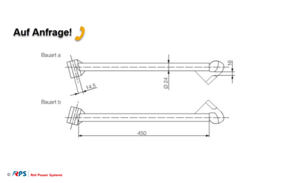 Bending clevis for ground wires, usage in pairs