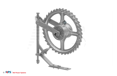 Tension wheel assembly with 2 wheels