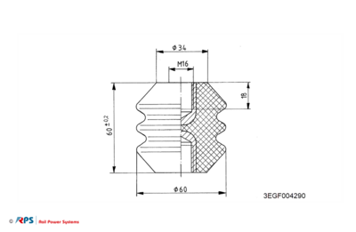 Insulator body 0.75 kV / 1.5 kV