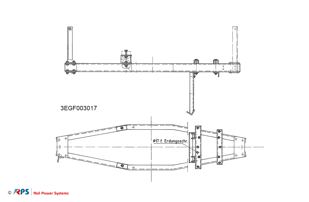 Schalterquerträger für 1 Stromwandler