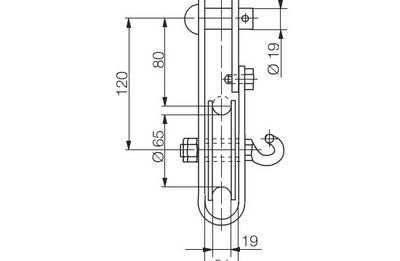 Pulley suspension for messenger_wire