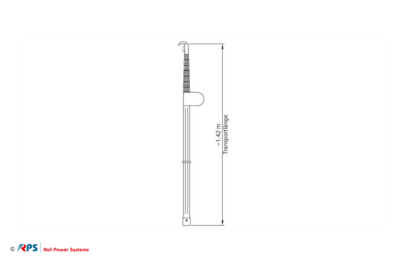 Telescopic height measuring rod up to 1 kV DC with carrying case