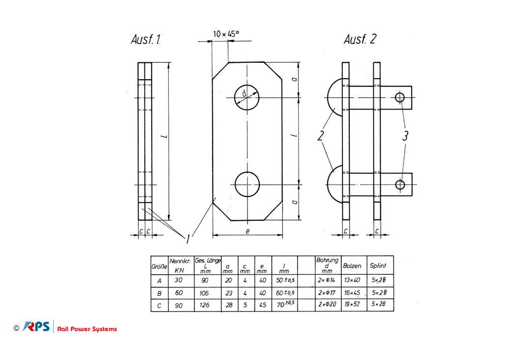 Link double plate with splint