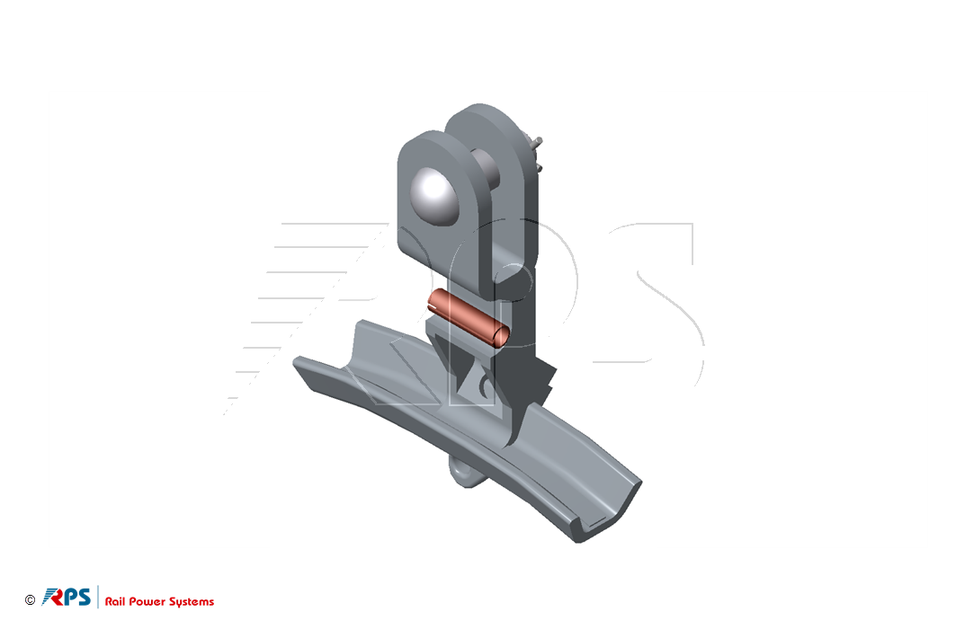 Suspension clamp for 2 wires with protection sleeves