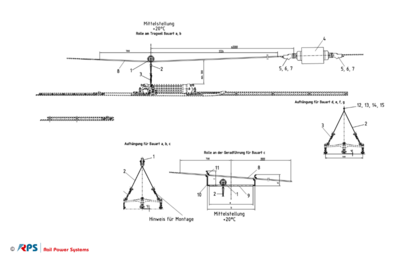 Section insolator suspension 25 kV
