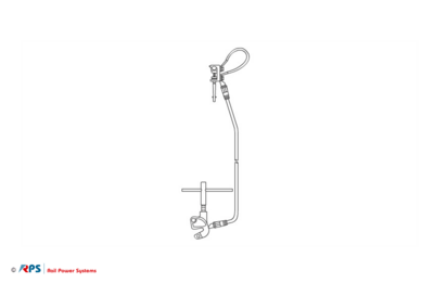 Grounding device for no-profile grounding of contact lines of electric trains