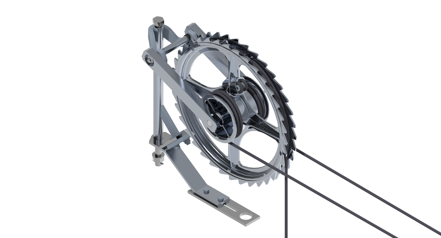 Tension Wheel 20 kN rope attached